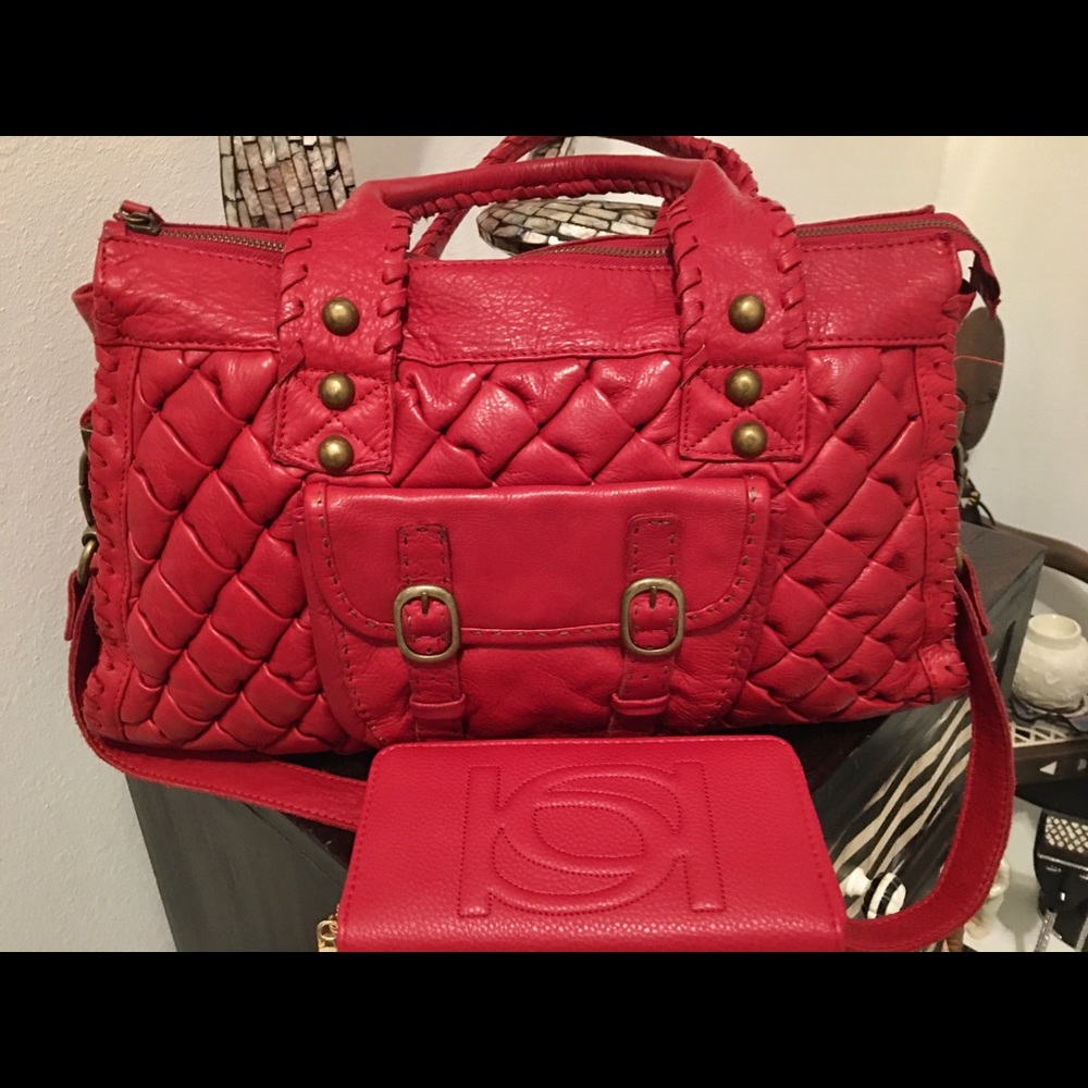 Carla Mancini tote with free BeBe wallet NWT